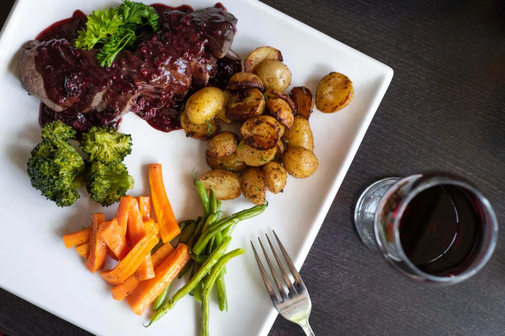 Venison Haunch, Rich Berry Jus