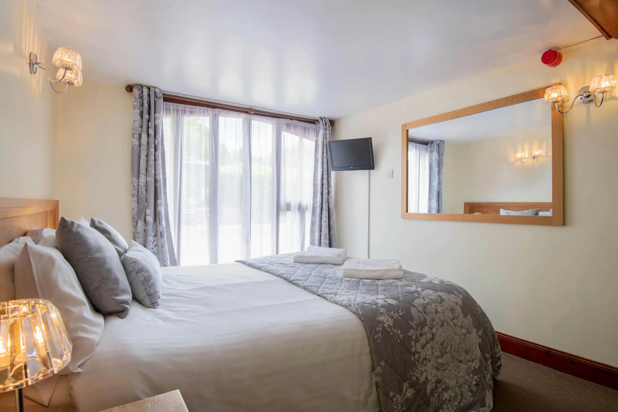The main bedroom in one of the small family rooms