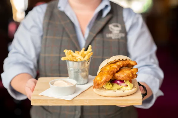 Lakeview Manor southern fried chicken burger