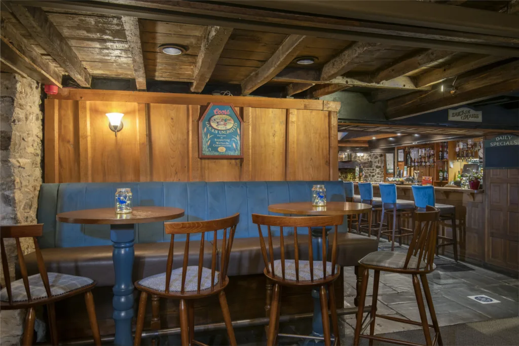 One of the seating areas in the main lounge