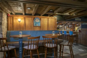 One of the seating areas in the main lounge